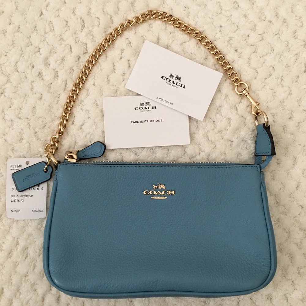 NWT Coach Nolita Wristlet in Blue